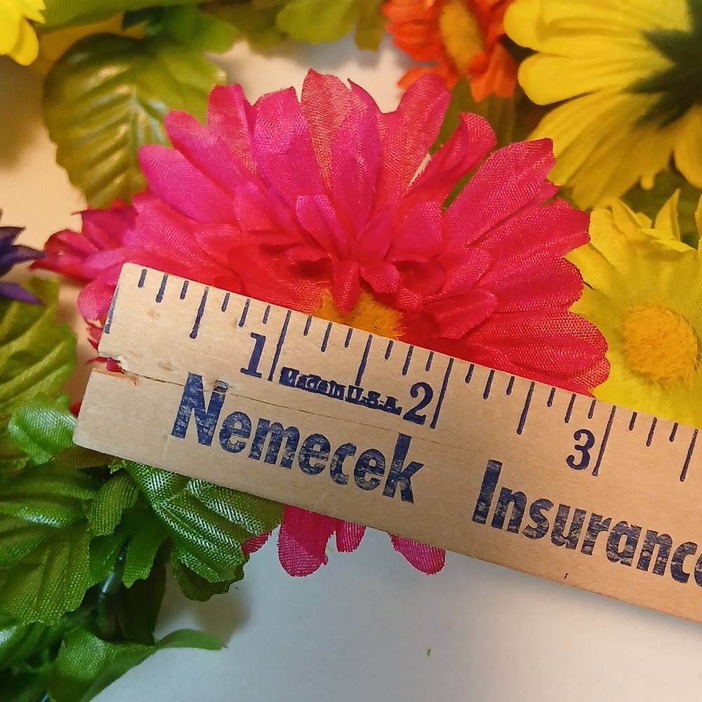 Artificial Floral Garlands - Qty 2 - Pink, Orange, Yellow, Purple - Picture 7 of 8